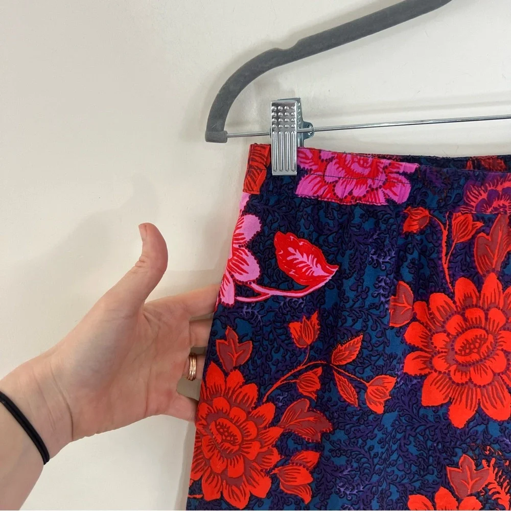 Ett:Twa by Anthropologie Wynnewood Floral Print High Rise Shorts Size Small